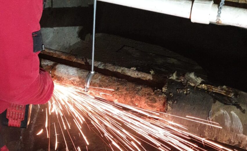 Reparatie pe scurgere subsol  35B